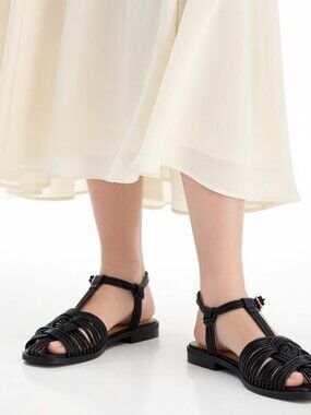 Macys On 34th Women's Tyllee Fisherman Slingback Strappy Sandals Black
